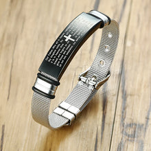 Load image into Gallery viewer, BRAZALETE PARA HOMBRE CON PADRE NUESTRO EN IDIOMAS DIFERENTES