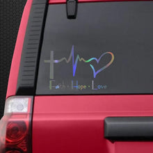 Load image into Gallery viewer, STIKER FAITH ,HOPE,LOVE PARA COCHE