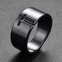 Load image into Gallery viewer, ANILLO DE ACERO INOXIDABLE ABIERTO EN CRUZ PARA HOMBRE