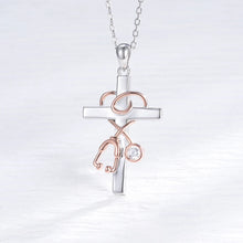 Load image into Gallery viewer, CRUZ CON ESTETOSCOPIO DE PLATA925 Y ZIRCONIA