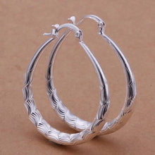 Load image into Gallery viewer, ARETES EN FORMA DE GOTA DE PLATA ESTERLINA 925

