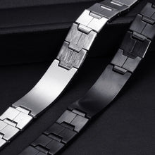 Load image into Gallery viewer, BRAZALETE CON PADRE NUESTRO DE ACERO INOXIDABLE
