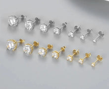 Load image into Gallery viewer, PIERCING DE PLATA 925 Y CRISTAL ZIRCÓN
