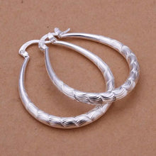 Load image into Gallery viewer, ARETES EN FORMA DE GOTA DE PLATA ESTERLINA 925
