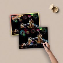 Load image into Gallery viewer, 4PCS PAPELES ARTÍSTICO PARA SCRATCH PAINTING ARCOIRIS

