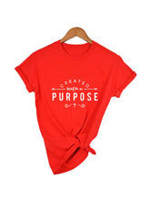 Load image into Gallery viewer, CAMISETA CREADOS CON UN PROPOSITO (INGLES)
