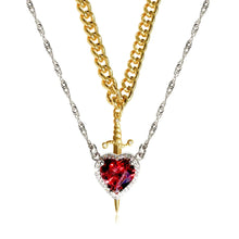 Load image into Gallery viewer, COLLAR ESPADA Y CORAZON 2PCS
