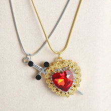 Load image into Gallery viewer, COLLAR ESPADA Y CORAZON 2PCS
