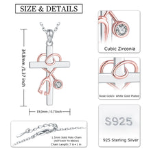 Load image into Gallery viewer, CRUZ CON ESTETOSCOPIO DE PLATA925 Y ZIRCONIA
