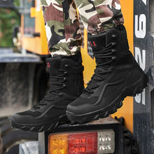 Load image into Gallery viewer, BOTAS DE INVIERNO  PARA HOMBRES,ZAPATOS DE SEGURIDAD ,BOTAS TÁCTICAS MILITARES,COMBATE MILITAR
