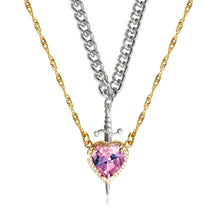 Load image into Gallery viewer, COLLAR ESPADA Y CORAZON 2PCS
