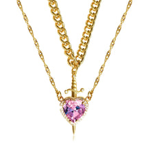 Load image into Gallery viewer, COLLAR ESPADA Y CORAZON 2PCS
