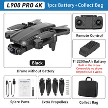 Load image into Gallery viewer, DRON SIN ESCOBILLAS CON CÁMARA PARA ADULTOS, DRON GPS 4K, CUADRICÓPTERO RC CON LÁSER DE 360°  PARA EVITAR OBSTÁCULOS, L900 Pro MAX
