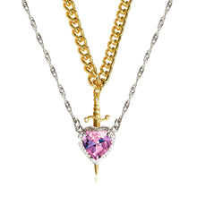 Load image into Gallery viewer, COLLAR ESPADA Y CORAZON 2PCS
