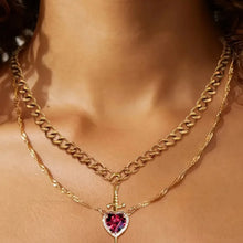 Load image into Gallery viewer, COLLAR ESPADA Y CORAZON 2PCS
