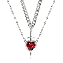 Load image into Gallery viewer, COLLAR ESPADA Y CORAZON 2PCS
