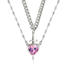 Load image into Gallery viewer, COLLAR ESPADA Y CORAZON 2PCS
