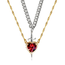 Load image into Gallery viewer, COLLAR ESPADA Y CORAZON 2PCS

