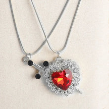 Load image into Gallery viewer, COLLAR ESPADA Y CORAZON 2PCS
